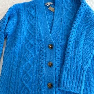 J. Crew cable knit stretch cardigan small